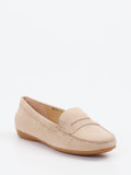 Si – Loafer aus Veloursleder in Beige