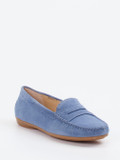 Sí – Loafer aus Veloursleder in Jeansblau