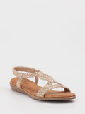 Ella Cruz – Riemchensandale aus Metallic in Gold