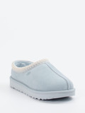 UGG – Lammfell-Clogs aus Veloursleder eisblau