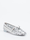 Konstantin Starke – Mary Jane Ballerinas aus Lammleder silber