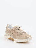Gabor Comfort – Sneaker aus Textil und Mesh beige