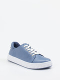 Andrea Conti – Sneaker aus Kalbleder in Jeansblau