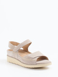 Piesanto – Komfortsandalen aus Veloursleder beige