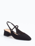 Konstantin Starke – Slingback-Pumps aus Veloursleder schwarz