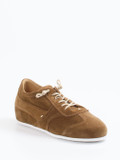 Donna Carolina – Schnürschuhe aus Veloursleder Cognac