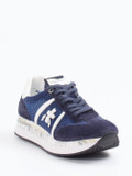 Premiata – Sneaker aus Veloursleder und Mesh blau