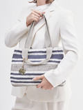 ANOKHI – Strandtasche aus Textil in Häkeloptik