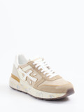 Premiata – Retro-Sneaker aus Veloursleder in Beige