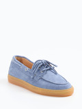 Copenhagen – Bootsschuh aus Veloursleder hellblau