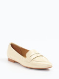 Di Lauro – Loafer aus Lackleder in Cremebeige