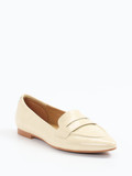 Di Lauro – Loafer aus Lackleder in Cremebeige