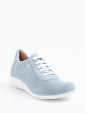 Piesanto – Komfort-Sneaker aus Veloursleder hellblau