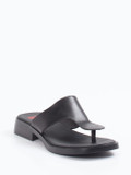 Camper – Zehentrenner-Sandalen aus Kalbleder Schwarz