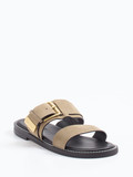 Marc O'Polo – Damen-Pantolette aus Kalbleder sandbeige