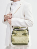 Viamailbag – Bucket Bag aus Textil und Leder grün
