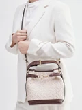 Viamailbag – Bucket Bag aus Textil und Leder beige