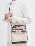 Viamailbag – Bucket Bag aus Textil und Leder beige