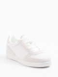 Marc O'Polo – Sneaker aus Velourleder und Glattleder Weiß