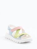 Waldläufer – Plateau-Sandale aus Nubukleder pastellfarben