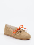 Andrea Puccini – Bootsschuh aus Veloursleder Beige