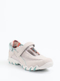 Allrounder – Mary Jane Sneaker aus Velour/Textil beige