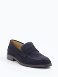 Digel – Loafer aus Veloursleder Dunkelblau