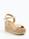 Konstantin Starke – Plateau-Sandalen aus Veloursleder beige