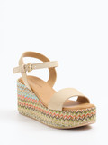 Konstantin Starke – Plateau-Sandalen aus Veloursleder beige