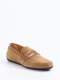 Galizio Torresi – Slipper aus Veloursleder in Braun
