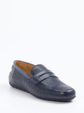 Galizio Torresi – Loafer aus Glattleder Marineblau