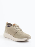 Clarks – Sneaker aus Stricktextil in Sandbeige