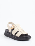 FitFlop - Sandale aus Lackleder in beige