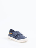 Bisgaard – Klett-Halbschuh aus Textil in Jeansblau