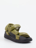 FitFlop – Chunky-Sandalen aus Kalbleder Olivgrün