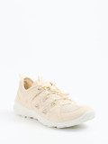 Ecco – Outdoor-Sneaker aus Mesh und Synthetik beige