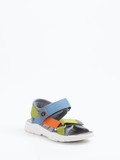 Ricosta – Trekking-Sandale aus Textil grau bunt