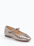 Steve Madden – Mary Janes aus Lederimitat Metallic-Taupe