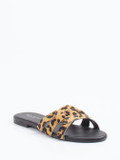Andrea Sabatini – Pantolette aus Fell mit Leoprint