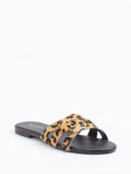 Andrea Sabatini – Pantolette aus Fell mit Leoprint