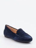 Si – Loafer aus Veloursleder Dunkelblau