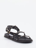 Steve Madden – Riemchensandale aus Lederimitat Schwarz