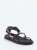 Steve Madden – Riemchensandale aus Lederimitat Schwarz