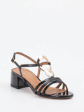 Konstantin Starke – Sandalette aus Lackleder Schwarz