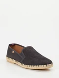 Verbenas - Slipper Tom aus geprägtes Leder in grau