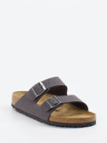 Birkenstock – Zweiriemer-Pantolette aus Leder grau