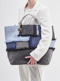ANOKHI – Shopper aus Textil im Patchwork-Design