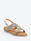 Ella Cruz - Sandalette aus Metallic in silber