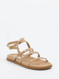 Steve Madden – Riemchensandale aus Lederimitat Beige