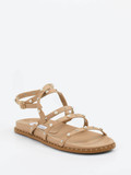 Steve Madden – Riemchensandale aus Lederimitat Beige